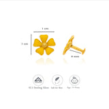 Yellow Silver kids Stud