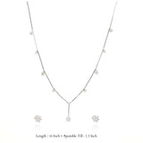 Twinkling Blossom Silver Necklace Set