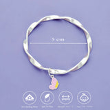 Pink Bloom 925 Silver Kid Bangle