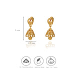 Silver Jhumka Traditional Peacock Design Ball Hanging Earrings