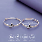 925 Silver Classic Mickey Mouse Adjustable Kids Bangles (0-5 Yrs)