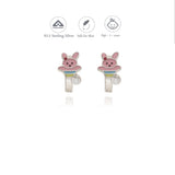 Blush Bunny 925 Silver Kid Hoop Earring (3+ Yrs)