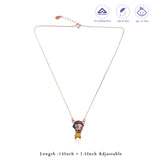 Sparkle Doll Rose Gold Polish 925 Silver Kids Chain Pendant (3+ Years)