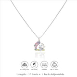 925 Silver Moon Rabbit Kids Pendant