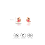Tweety Heart 925 Silver Kids Studs (2+ Yrs)