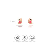 Tweety Heart 925 Silver Kids Studs (2+ Yrs)
