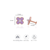 Violet Blossom 925 Sterling Silver Kids Stud (3+ Yrs)