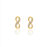 925 Silver Sparkling CZ Infinity Studs