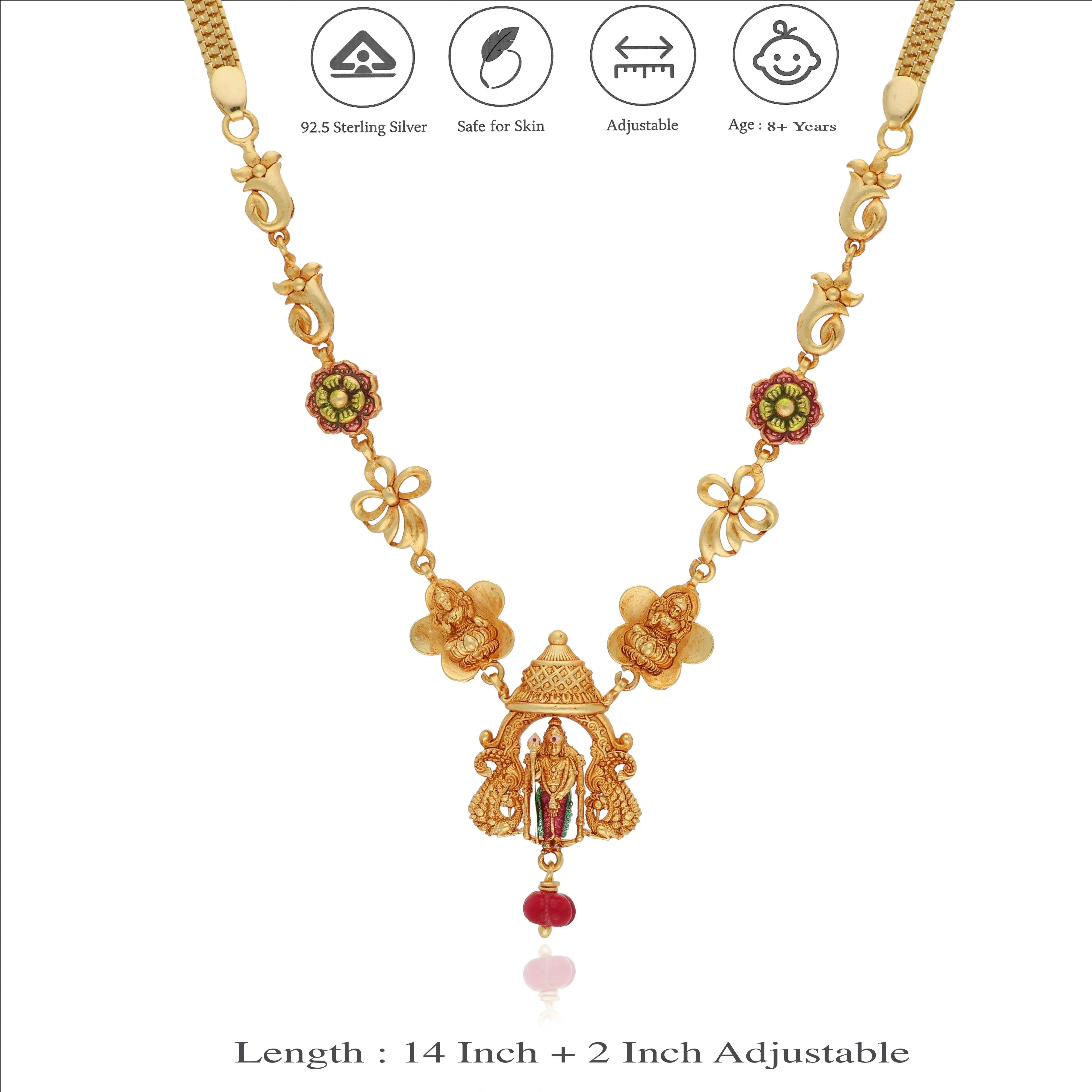 925 Silver Divine Vel Murugan Necklace