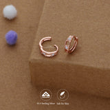Sleek Dot 925 Silver Hoop Earring