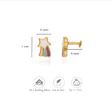 Rainbow Star Kids Silver Earrings (3+ Yrs)