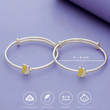 Sunshine Flutter 925 Sterling Silver Baby Bangles