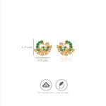 925 Silver Cute Peacock Stud Earrings