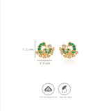 925 Silver Cute Peacock Stud Earrings