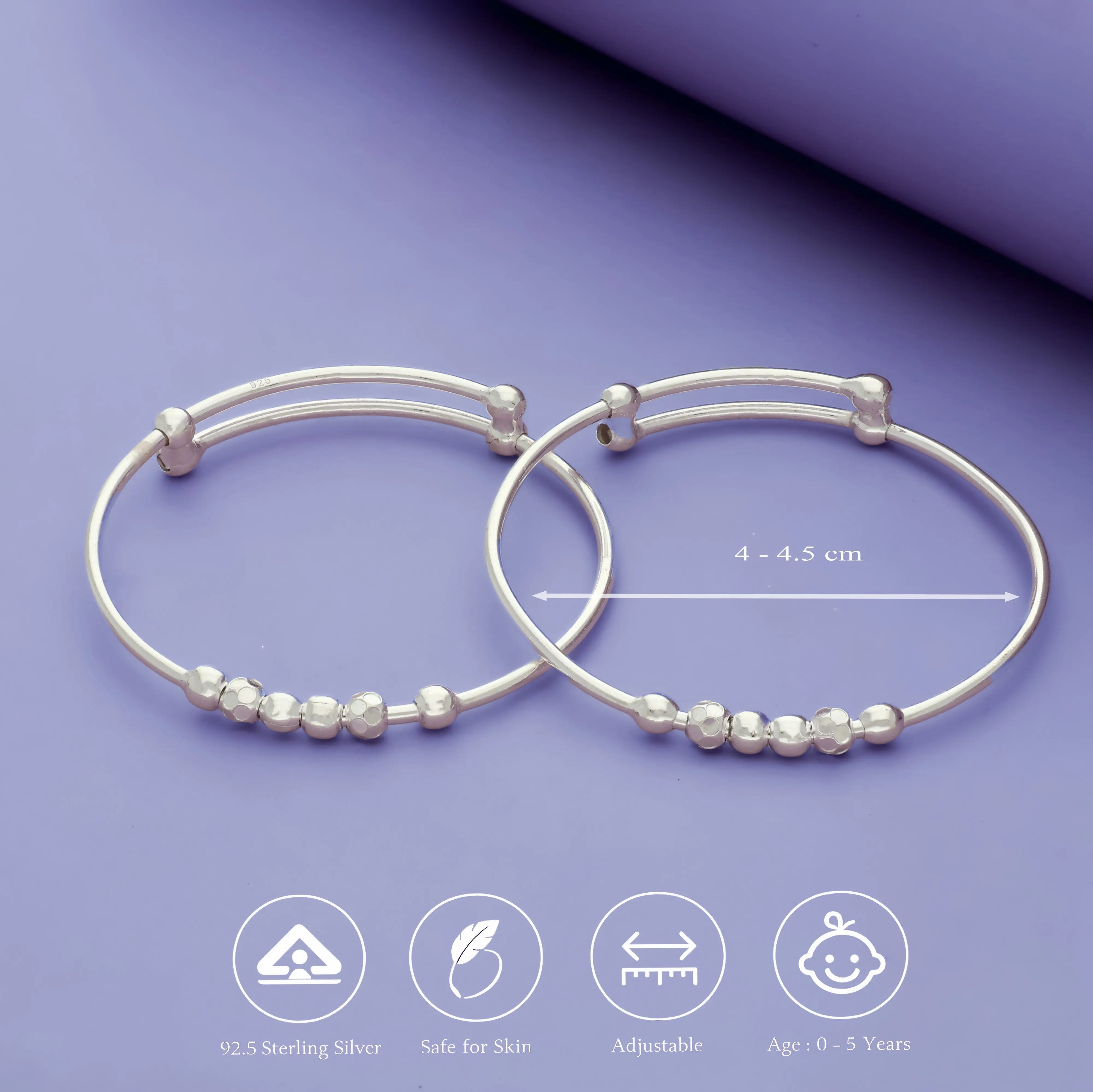 Little Dew 925 Sterling Silver Kid Bangles