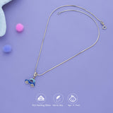 Little Blue Racer 925 Silver Kid Pendant (3+ Yrs)