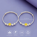Sunshine Smiley 999 Silver Kid Bangles