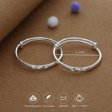 Twinkle Cut Silver Kids Bangles (0-5 Years) | 999 Hallmark | Daily Wear Gift for Kids
