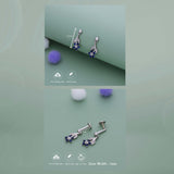 Blue Midnight Petal 925 Silver Kid Drop Earring(8+ Yrs)