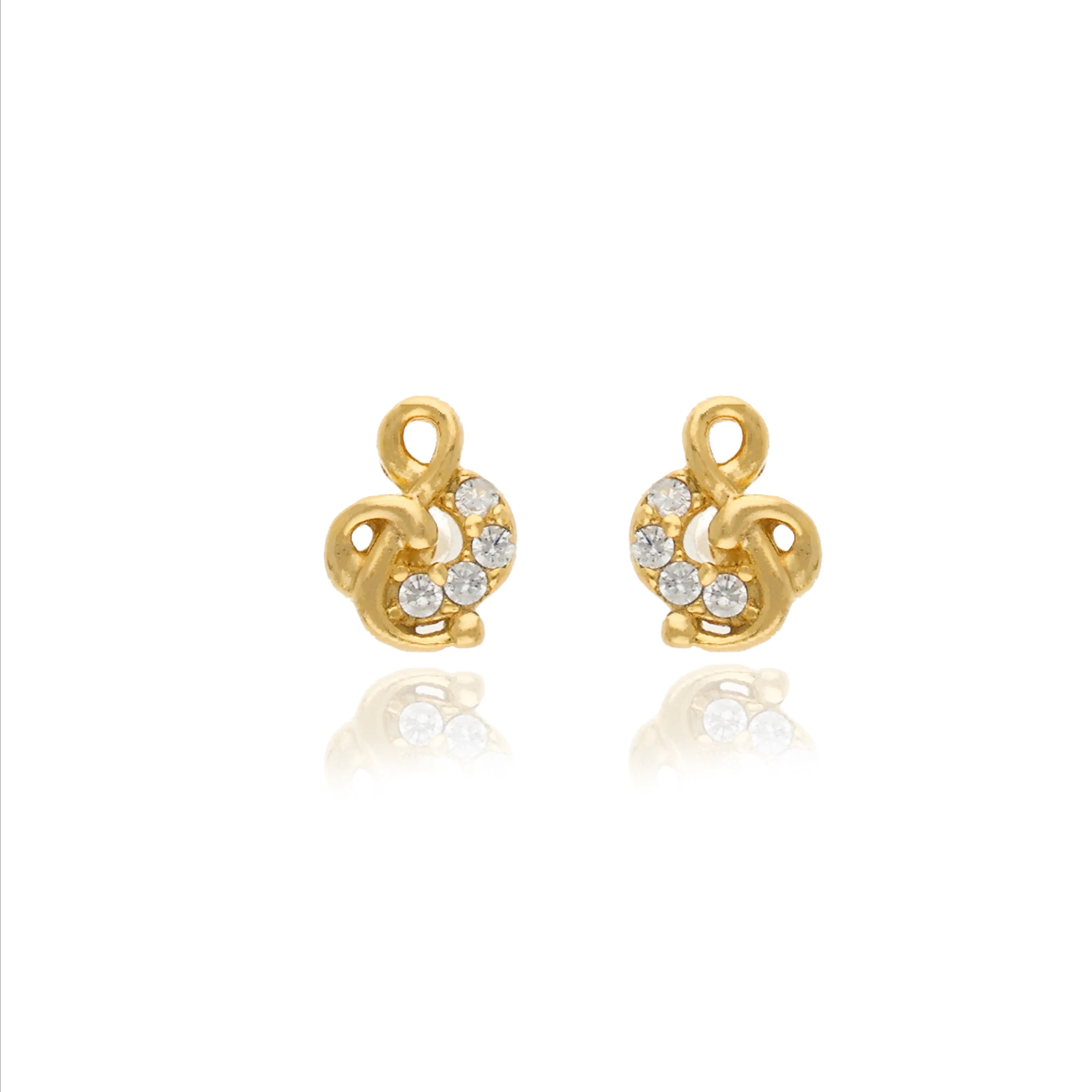 925 Silver Treble Clef Kid Stud Earring