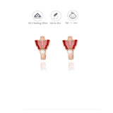 Rosy Butterfly 925 Silver Kid Hoop Earring(3+ Yrs)