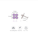 Violet Blossom 925 Sterling Silver Kids Stud (3+ Yrs)