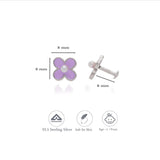 Violet Blossom 925 Sterling Silver Kids Stud (3+ Yrs)