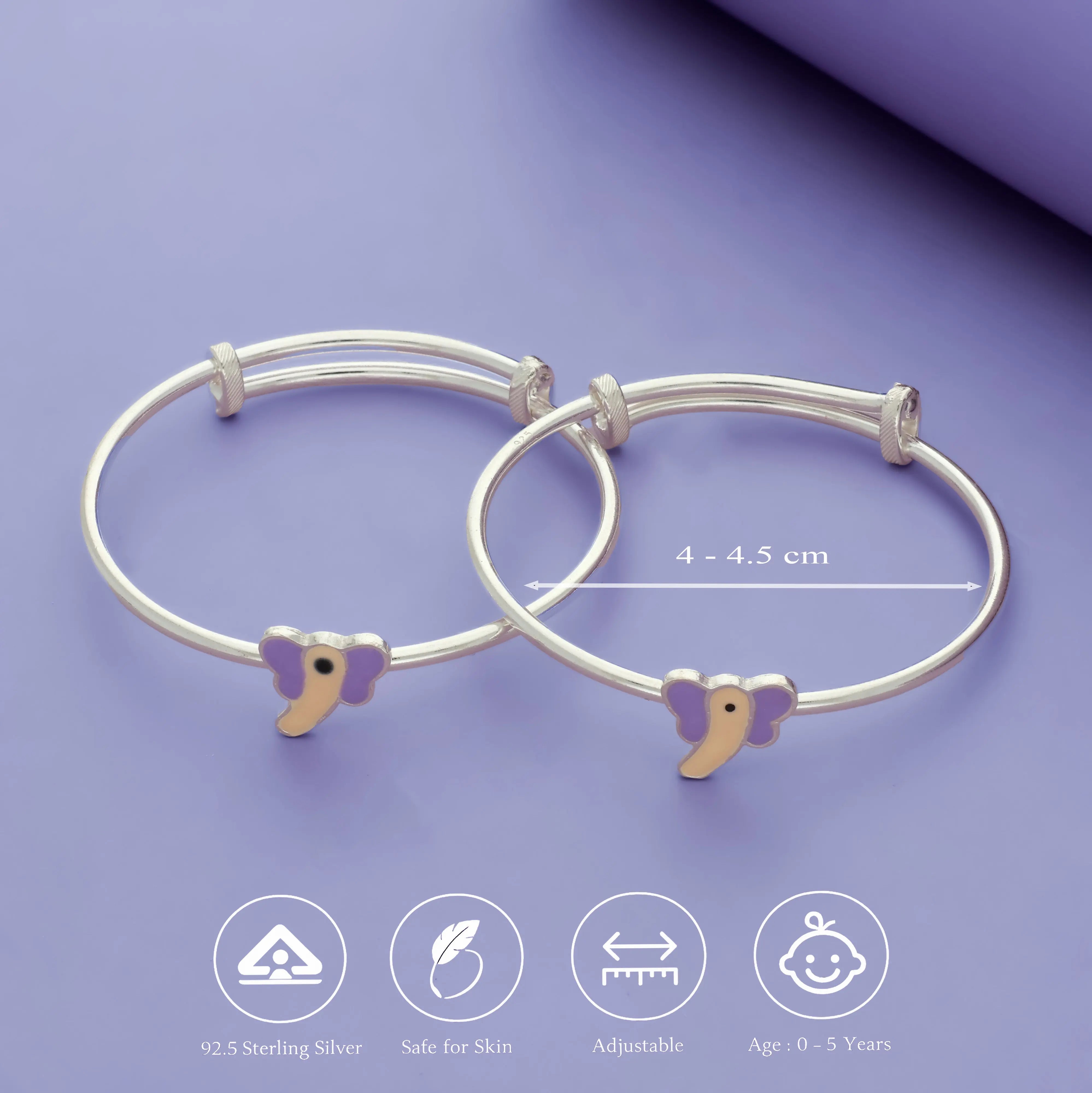 Tiny Gaja 925 Sterling Silver Kid Bangles