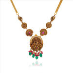 925 Silver Antique Lakshmi Temple Necklace