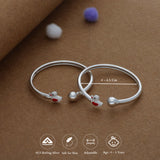 Little Sparrow Silver Kids Bangles (0-5 Years) | 925 Hallmark | Daily Wear Gift for Kids