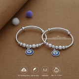 Blue Blessing 925 Silver Kids Bangles (0-3 Yrs)