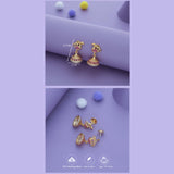 Nritya Mayura Gold Polish 925 Silver Traditional Kid Earring
