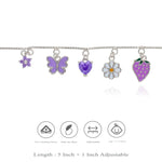 925 Silver Cute Butterfly & Strawberry Charm Bracelet for Kids