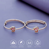 Playful Doraemon 925 Silver Baby Bangles (0-5 Yrs)
