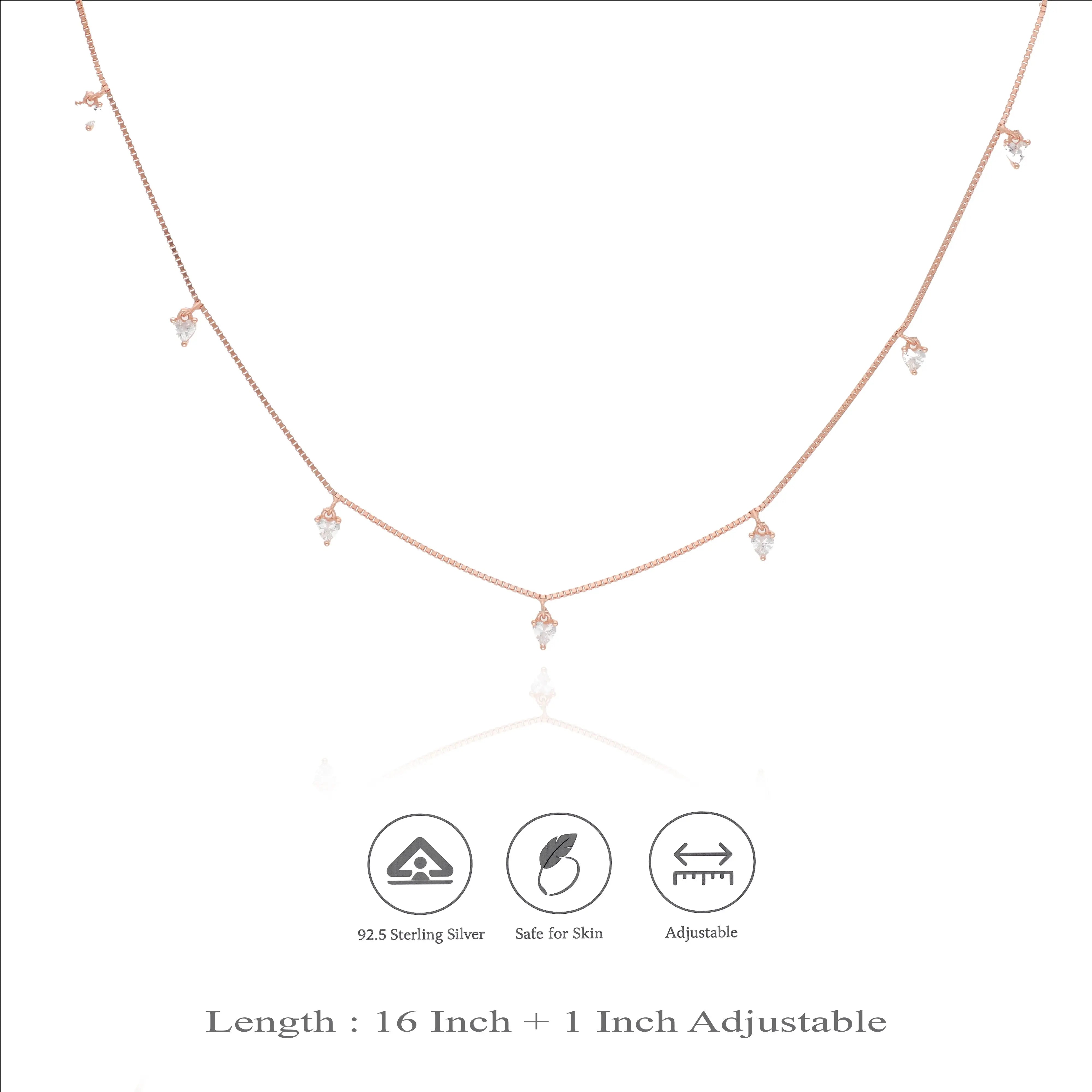 sterling silver heart charm necklace