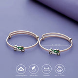 Tiny Racer Motorbike 925 Silver Kids Bangles (0-5 Yrs)