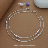 Grace Beadline Silver Women Anklet | 925 Hallmark | Daily Wear