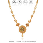 925 Silver Royal Floral Temple Necklace