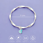 Blue Butterfly Bliss 925 Silver Kids Bangle
