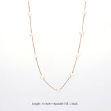 Royal Glow Pearl Rose Gold Silver Necklace