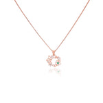 Floral Heart 925 Silver Chain Necklace