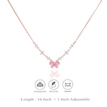 Rose Luxe Flutter 925 Silver Charm Necklace