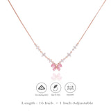 Rose Luxe Flutter 925 Silver Charm Necklace