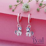 Lovely Unicorn Silver Drop Earrings(5+ Yrs)