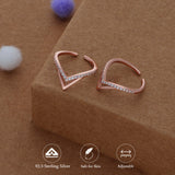 V Shine Rose Gold 925 Silver Toering