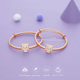 Cuddle Cub Silver Kids Bangles (0-5 Years) | 925 Hallmark | Occasional & Festive Wear Gift for Kids