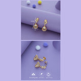 Balika Pushpa Gold Polish 925 Silver Traditional Kid Earring