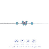 Little Sky Butterfly Kid 925 Silver Bracelet(1-7 Yrs)