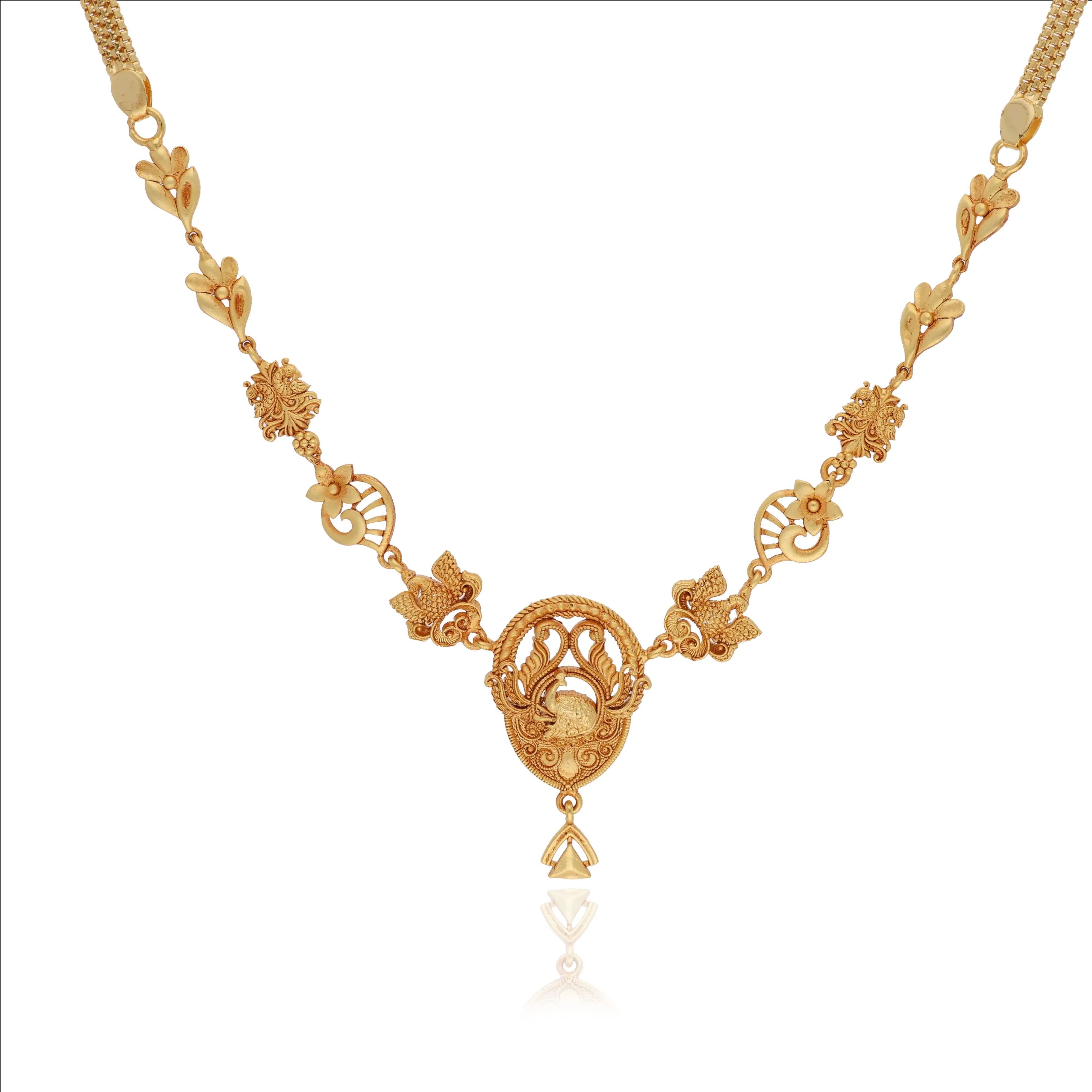 Mayura Nakshatra 925 Silver Antique Necklace