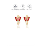 Rosy Butterfly 925 Silver Kid Hoop Earring(3+ Yrs)